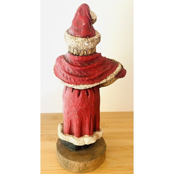 Santa Figurine Norway 8.5” High Hand Craved In Virginia  By Wood World - Picture 5 of 8